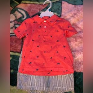 Carters toddler shorts and shirt